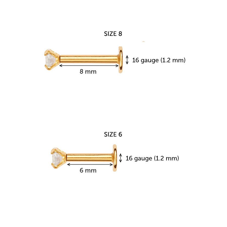 Classic Diamante Gold Flat Back Earring sold by Wanderlust and Co product image thumbnail 7