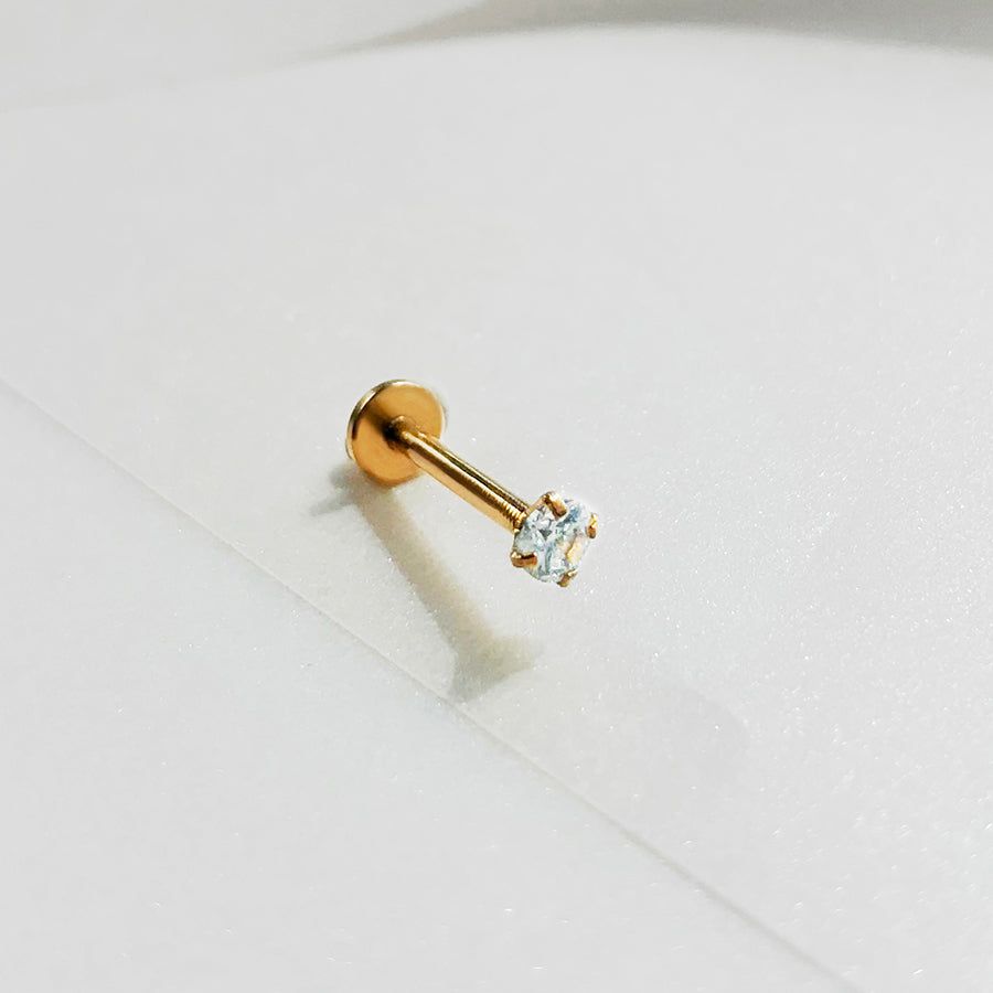 Classic Diamante Gold Flat Back Earring sold by Wanderlust and Co