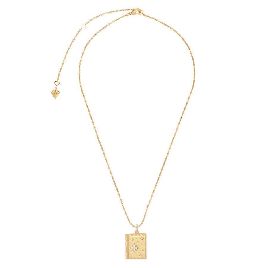 Fly Me To The Moon Gold Locket Necklace sold by Wanderlust and Co product image thumbnail 6