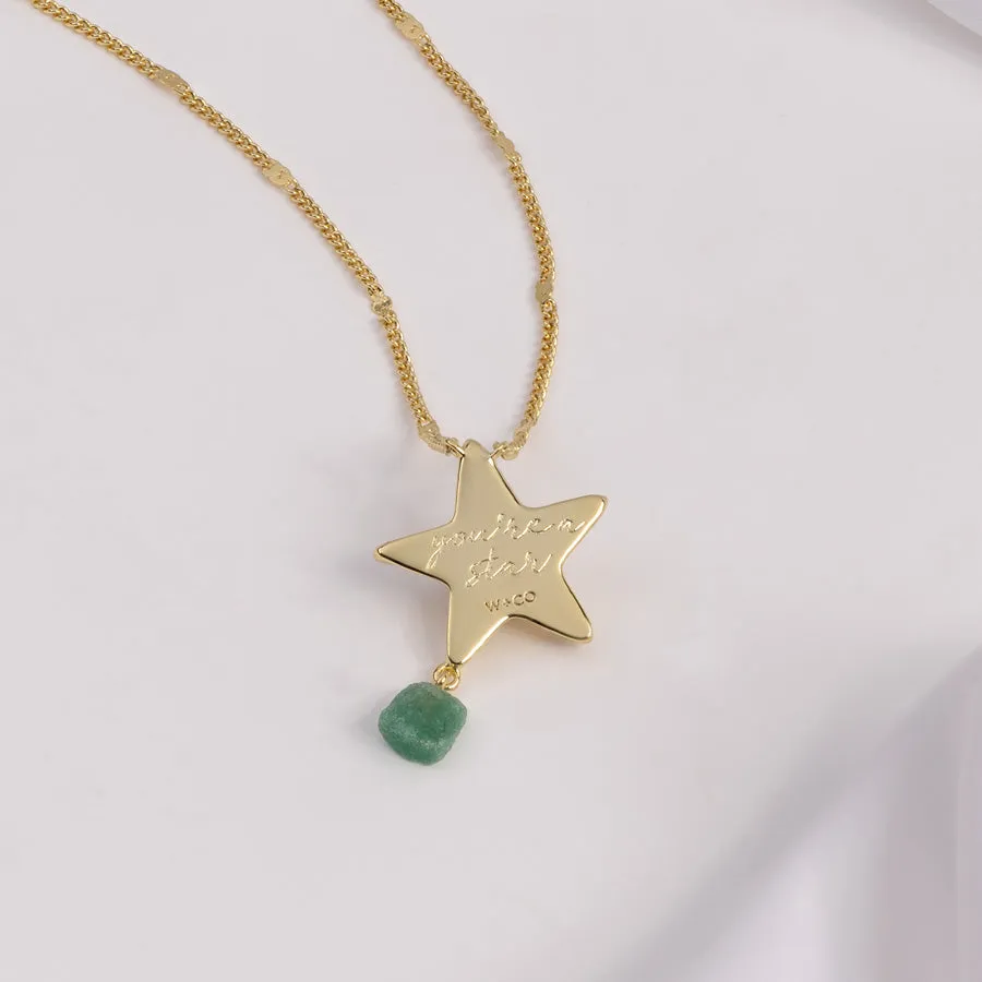 Starfish Aventurine Gold Necklace sold by Wanderlust and Co product image thumbnail 4