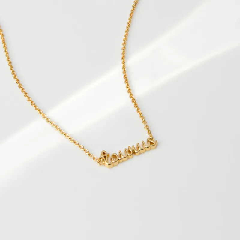 Taurus Gold Necklace sold by Wanderlust and Co