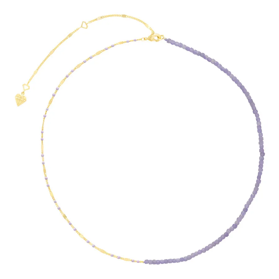 Tanzanite Lavender Gold Necklace sold by Wanderlust and Co product image thumbnail 4