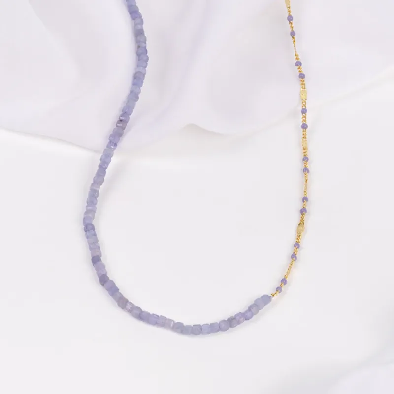Tanzanite Lavender Gold Necklace sold by Wanderlust and Co