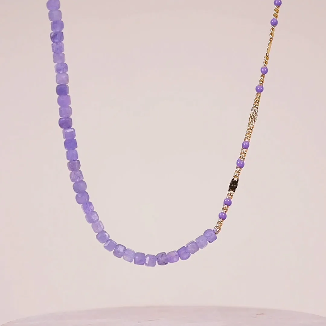 Tanzanite Lavender Gold Necklace sold by Wanderlust and Co product image thumbnail 3