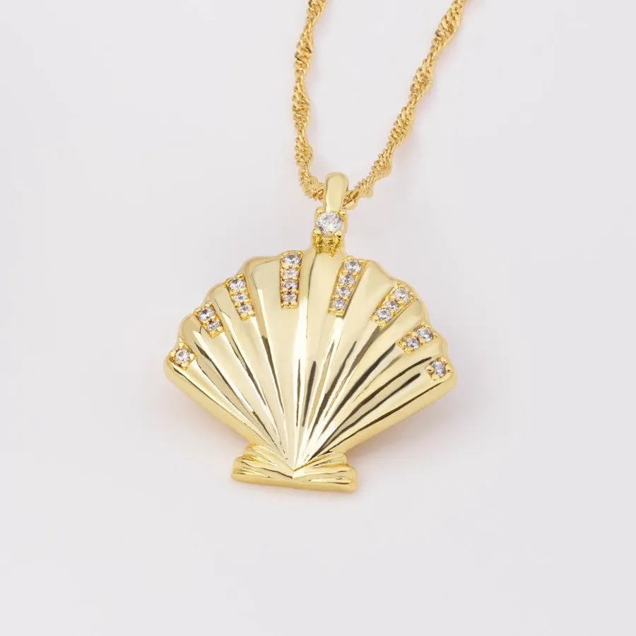 Sundaze Shell Gold Necklace sold by Wanderlust and Co product image thumbnail 2