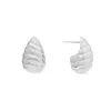 Teardrop Seashell Silver 20mm Stud Earrings sold by Wanderlust and Co