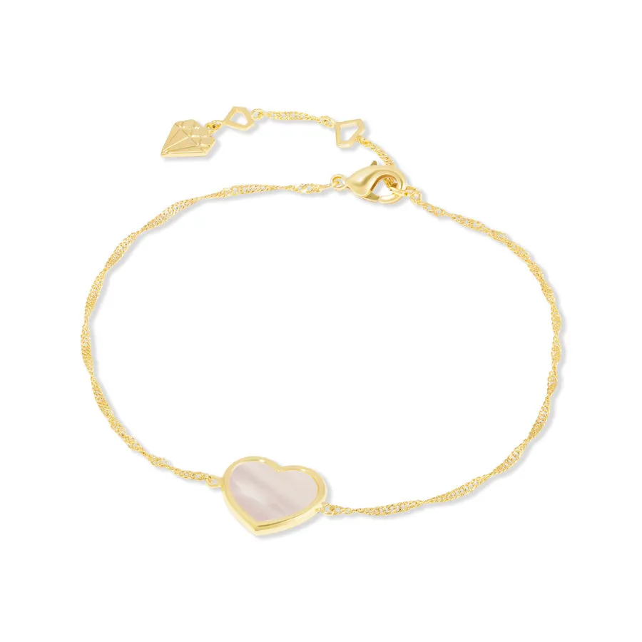 Heart Pearl & Gold Bracelet sold by Wanderlust and Co product image thumbnail 5