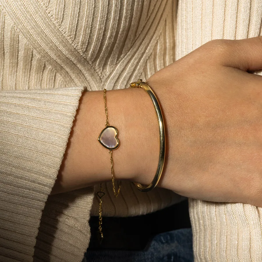 Heart Pearl & Gold Bracelet sold by Wanderlust and Co product image thumbnail 2