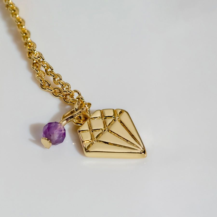 Amethyst Gemstone Gold Beaded Sliding Bracelet sold by Wanderlust and Co product image thumbnail 5
