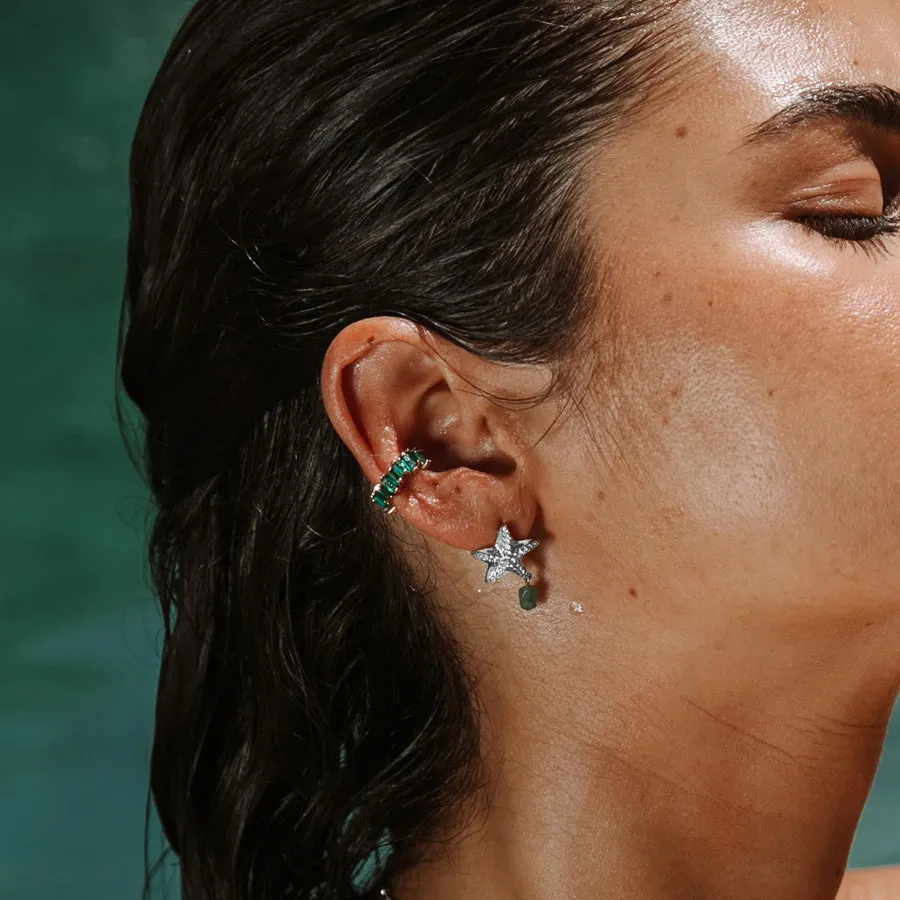 Starfish Aventurine Silver Earrings sold by Wanderlust and Co product image thumbnail 2