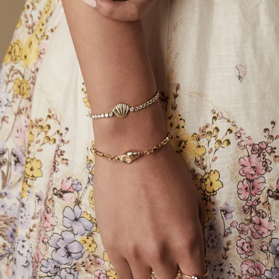 Conch Shell Gold Bracelet sold by Wanderlust and Co product image thumbnail 2