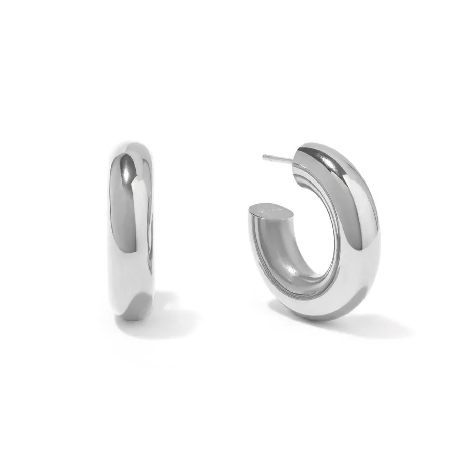 Hailey Petite Hoop 11mm Silver Earrings sold by Wanderlust and Co product image thumbnail 4