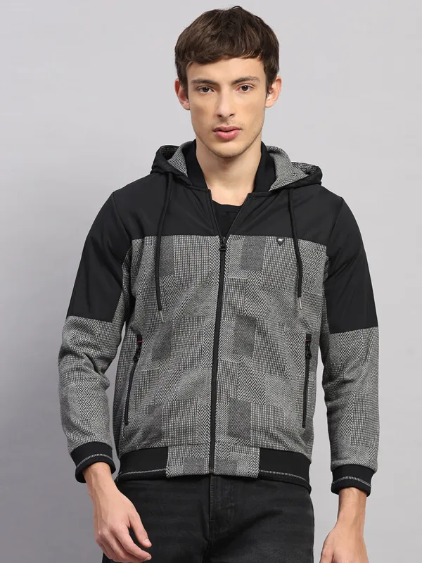 Men Black Solid Hooded Full Sleeve Sweatshirt sold by Monte Carlo