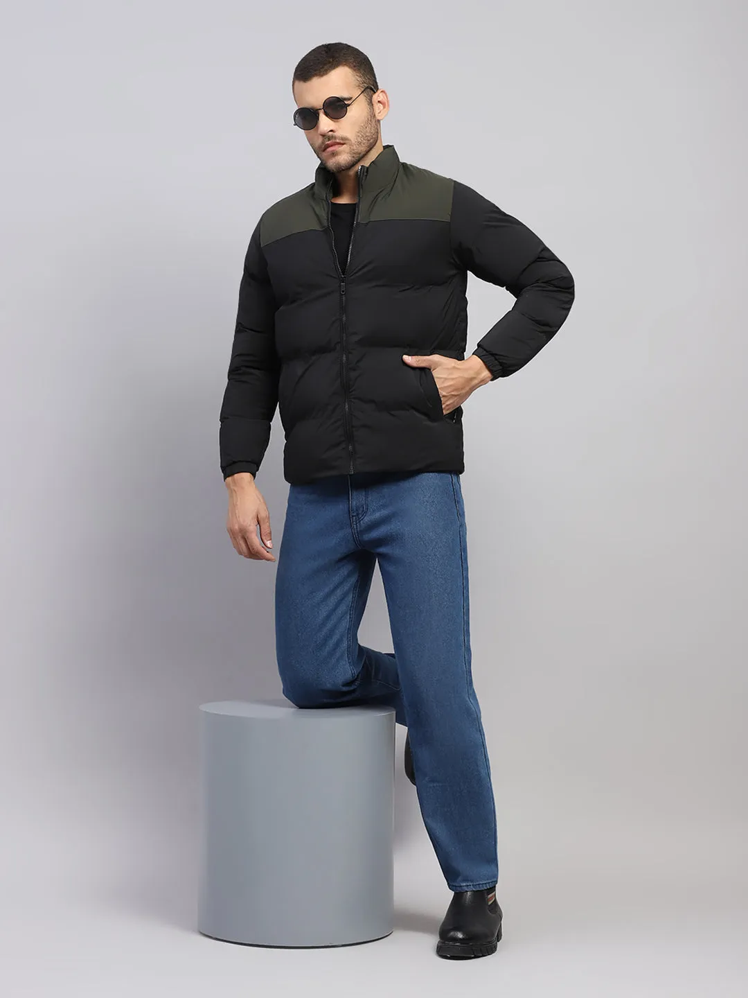 Rock.it Men Black Solid Hooded Full Sleeve Jacket sold by Monte Carlo product image thumbnail 2