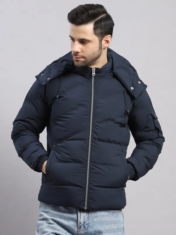 Rock.it Men Blue Solid Collar Full Sleeve Jacket sold by Monte Carlo