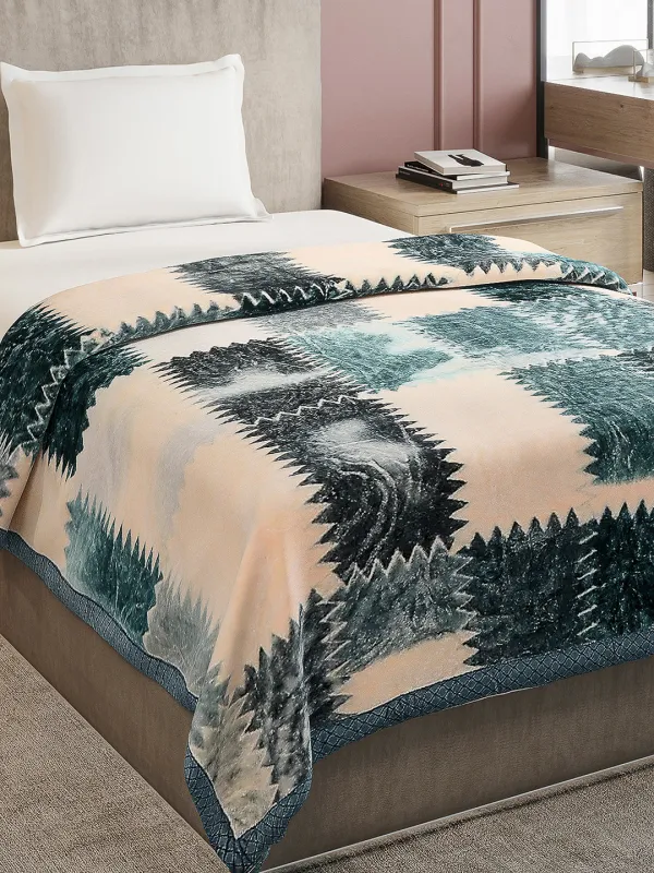 Printed Single Bed Reversible Blanket 2 Ply, 597 GSM, 2.1 kg (Everest) sold by Monte Carlo