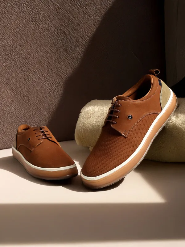 Monte Carlo Tan Casual Lace Up Sneakers Shoes for Men sold by Monte Carlo