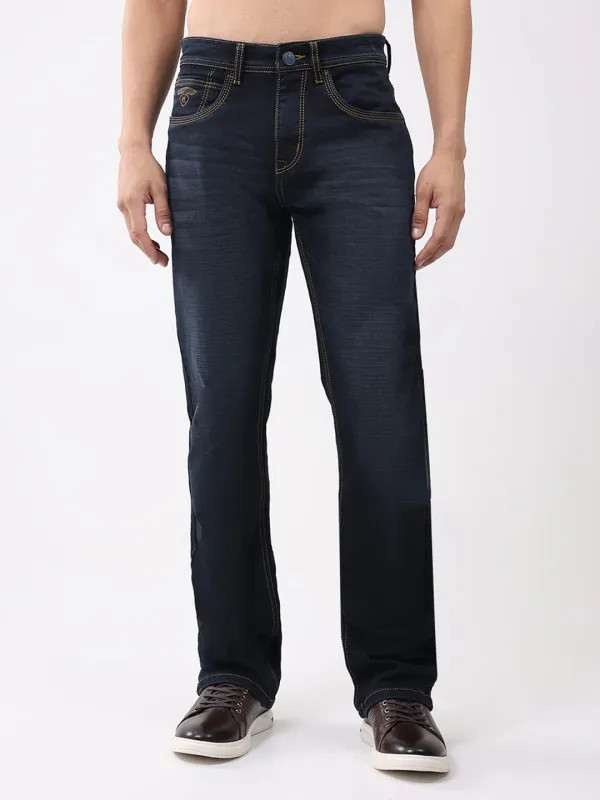 Men Blue Solid Bootcut Denim sold by Monte Carlo