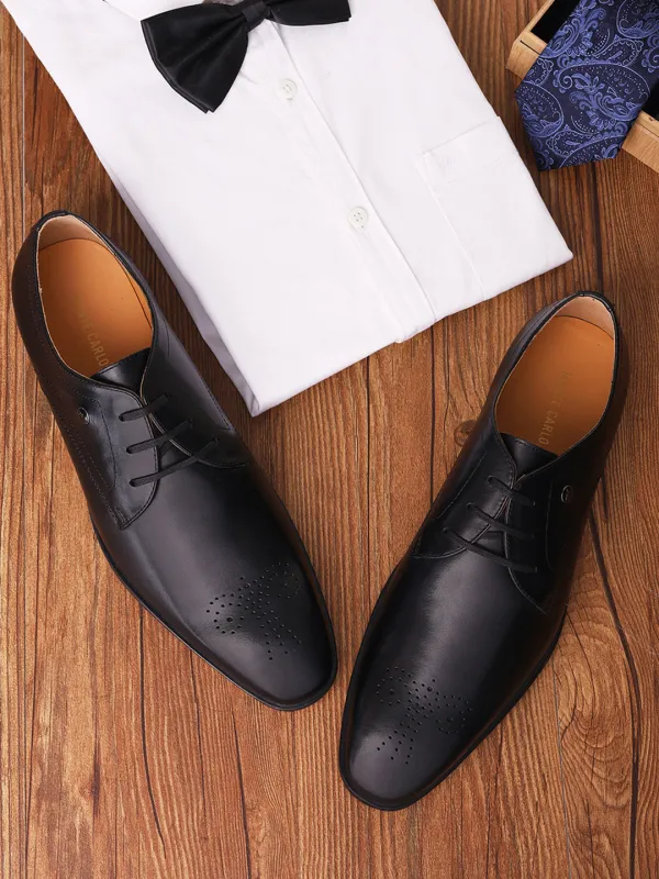 Men Black Lace Up Genuine Leather Formal Shoes sold by Monte Carlo