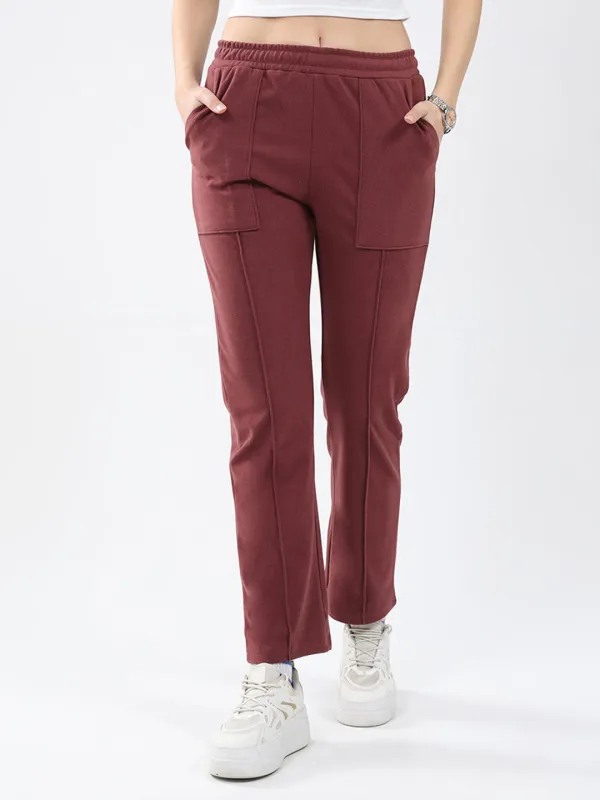 Women Rust Solid Regular Fit Winter Lower sold by Monte Carlo