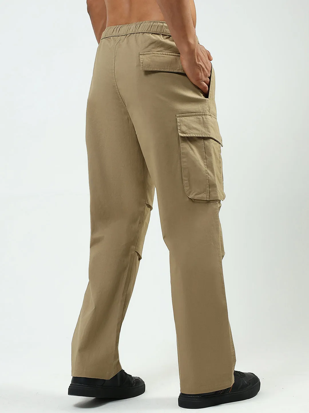 Men Khaki Solid Regular Fit Lower sold by Monte Carlo product image thumbnail 5
