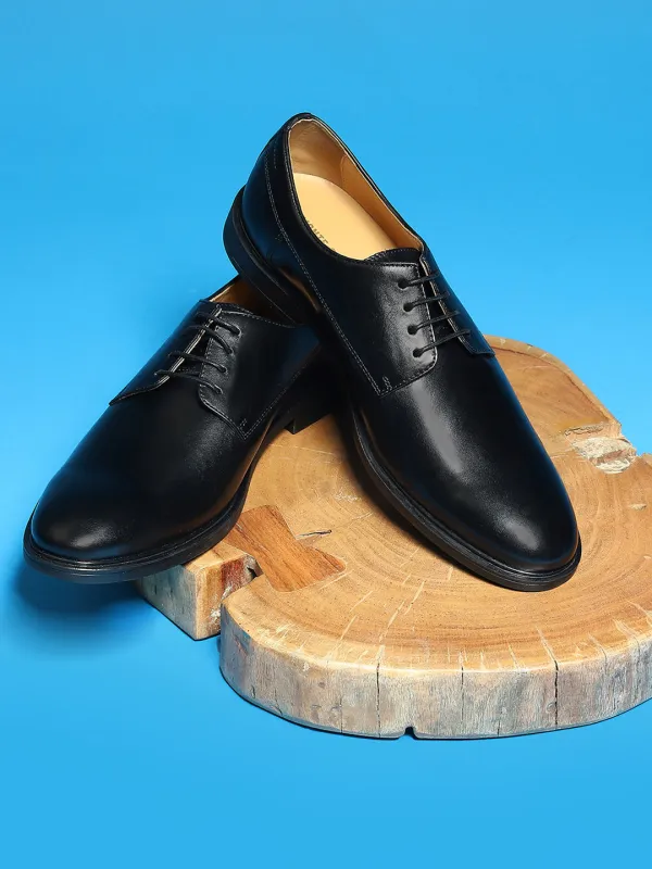 Men Black Lace Up Genuine Leather Formal Derby sold by Monte Carlo