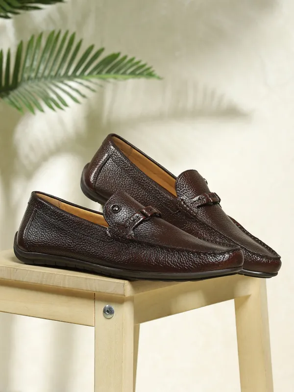 Men Brown Slip on Genuine Leather Loafers sold by Monte Carlo