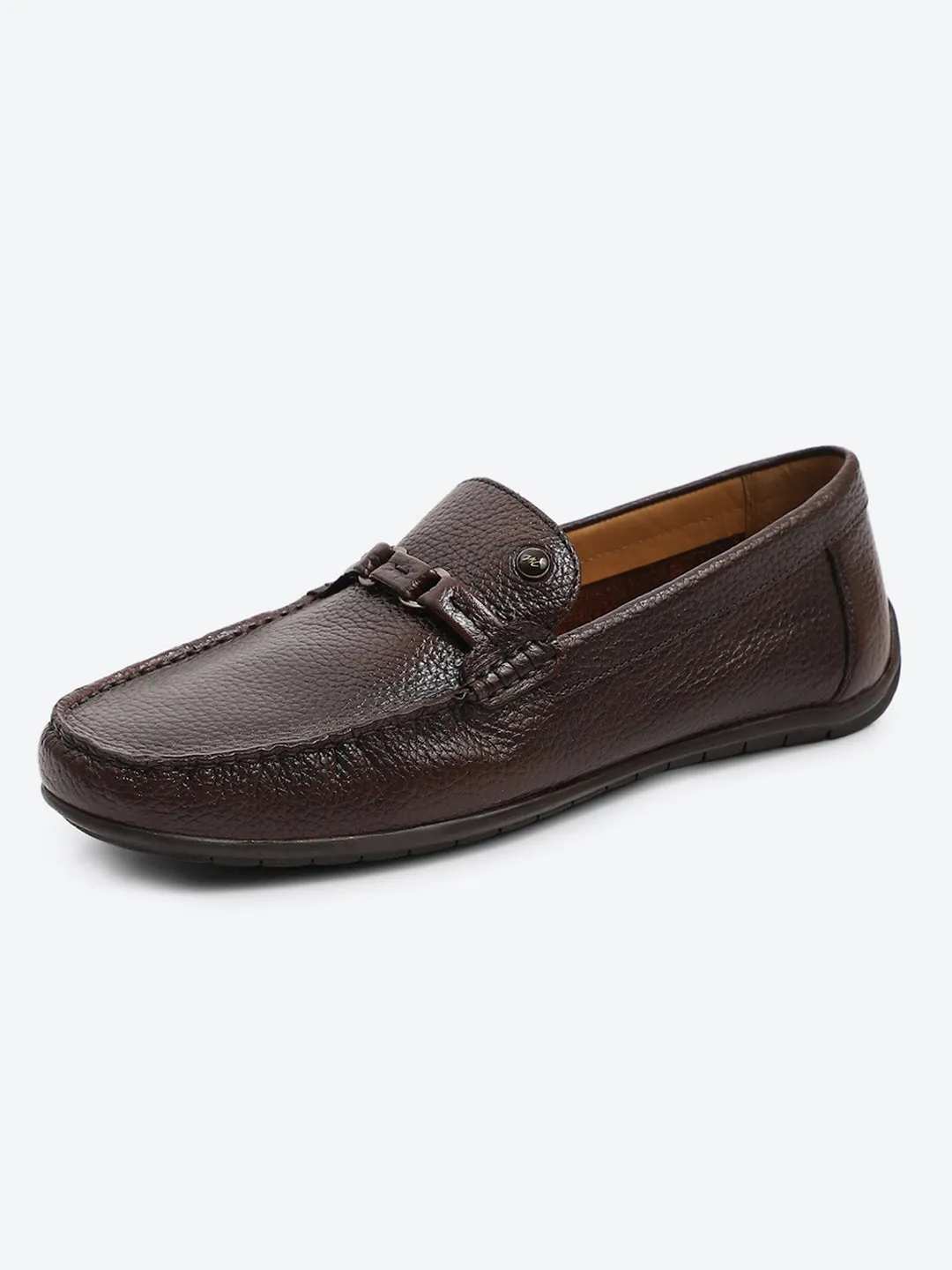 Men Brown Slip on Genuine Leather Loafers sold by Monte Carlo product image thumbnail 3