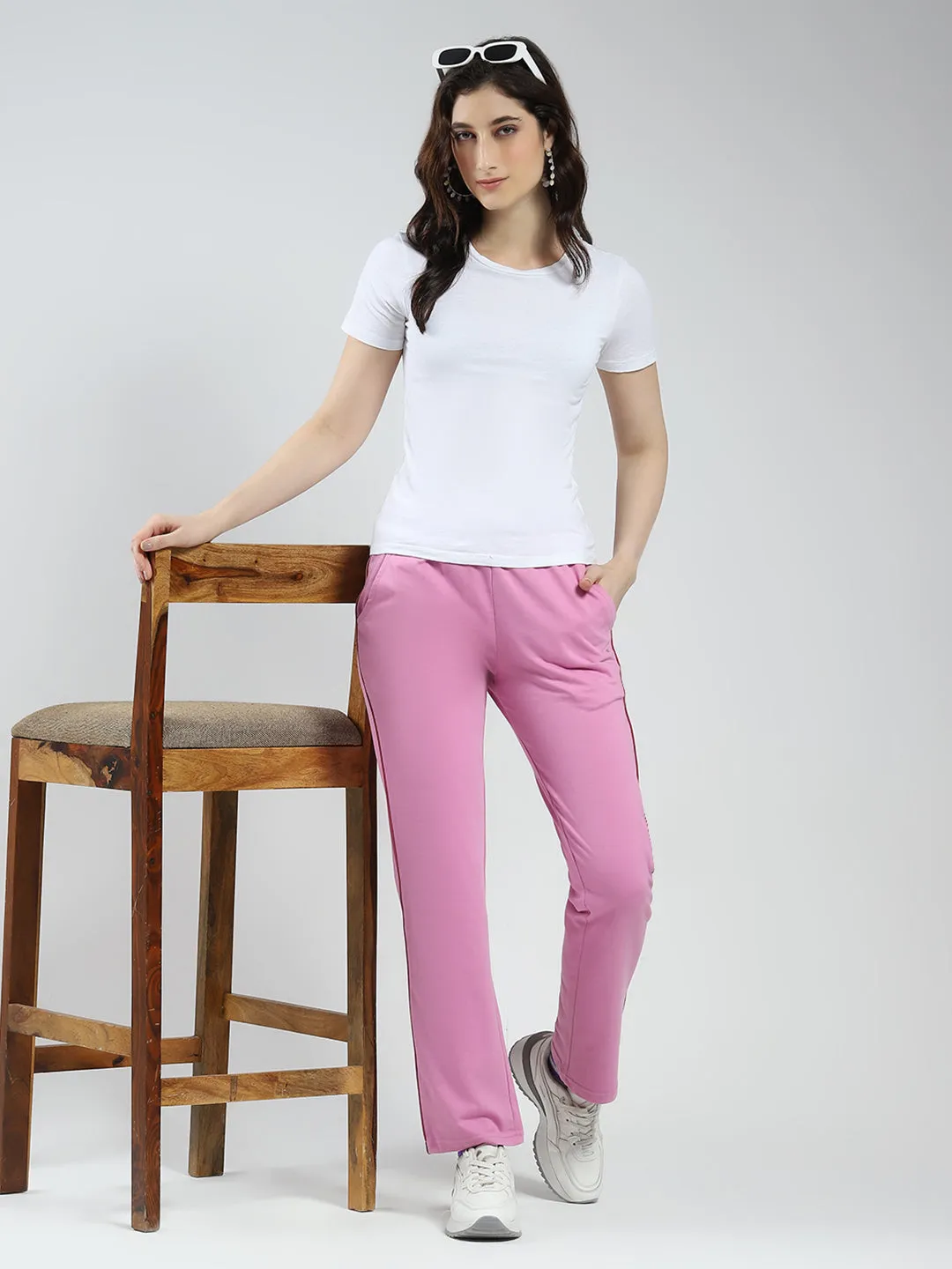 Women Pink Solid Regular Fit Lower sold by Monte Carlo product image thumbnail 2