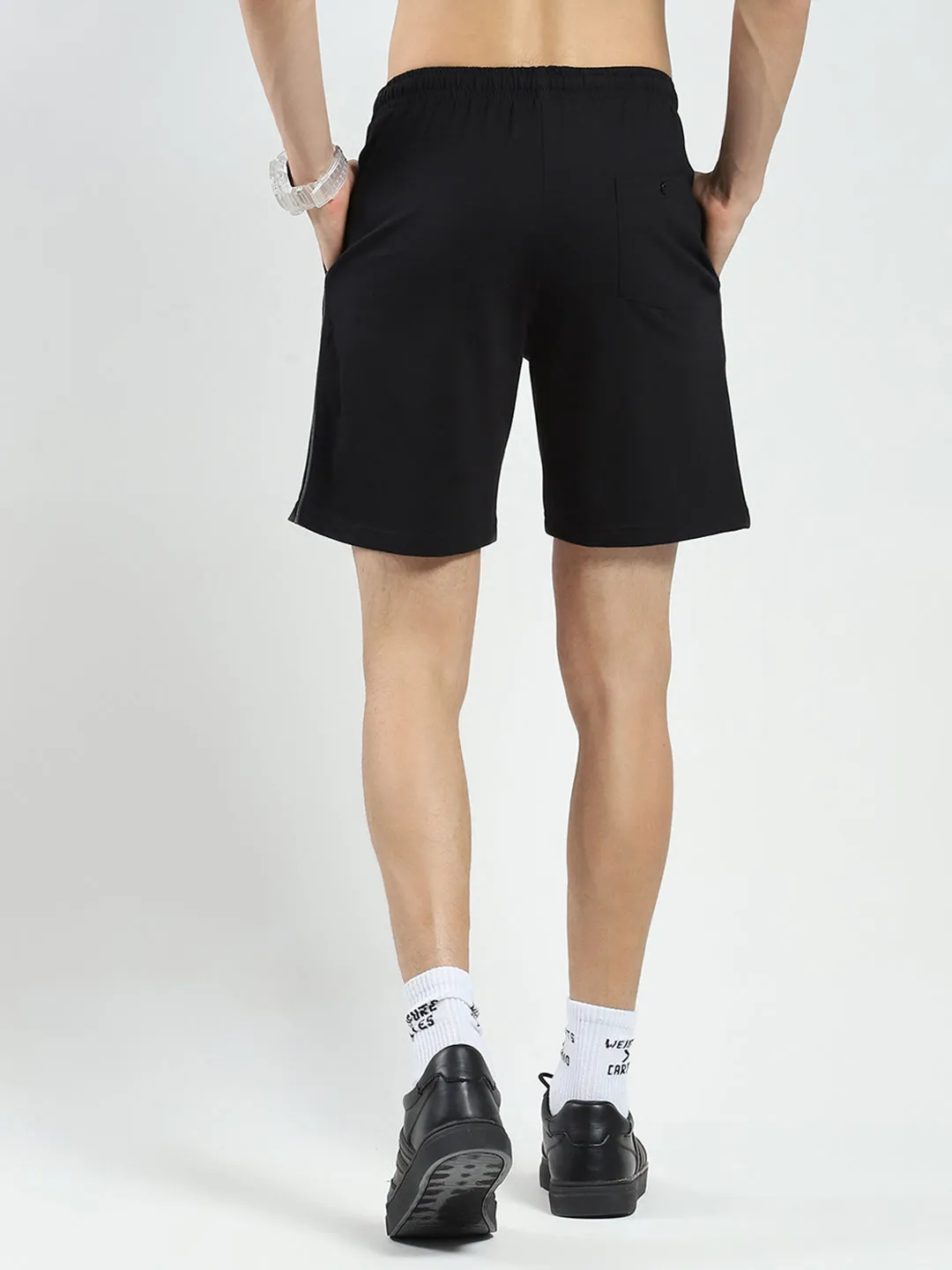 Men Black Solid Regular Fit Bermuda sold by Monte Carlo product image thumbnail 5