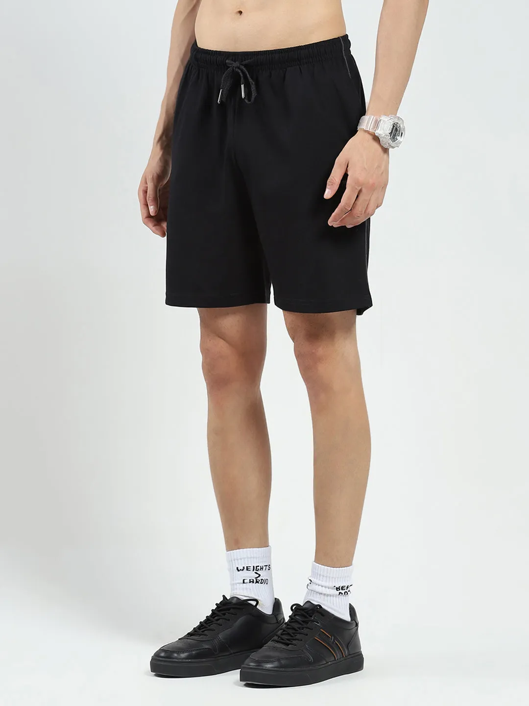 Men Black Solid Regular Fit Bermuda sold by Monte Carlo product image thumbnail 3