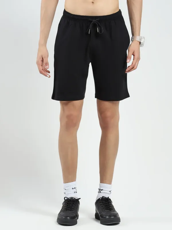 Men Black Solid Regular Fit Bermuda sold by Monte Carlo