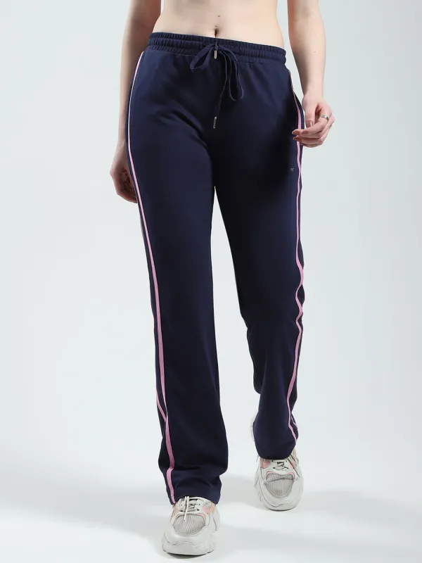 Women Navy Blue Solid Regular Fit Lower sold by Monte Carlo