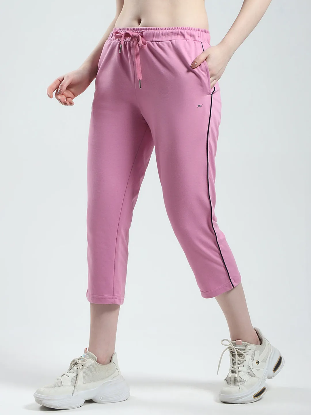 Women Pink Solid Regular Fit Capri sold by Monte Carlo product image thumbnail 3