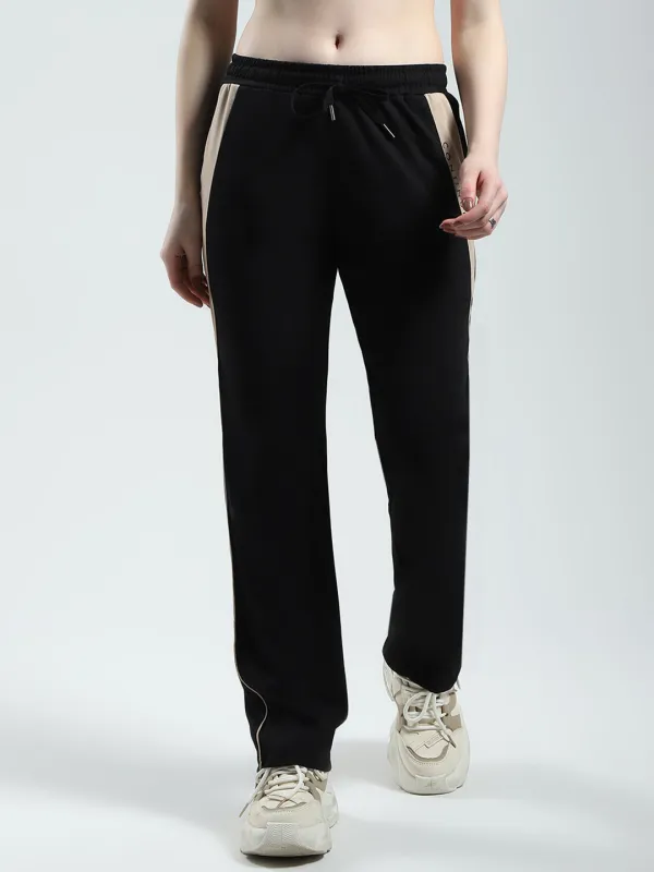 Women Black Solid Regular Fit Lower sold by Monte Carlo