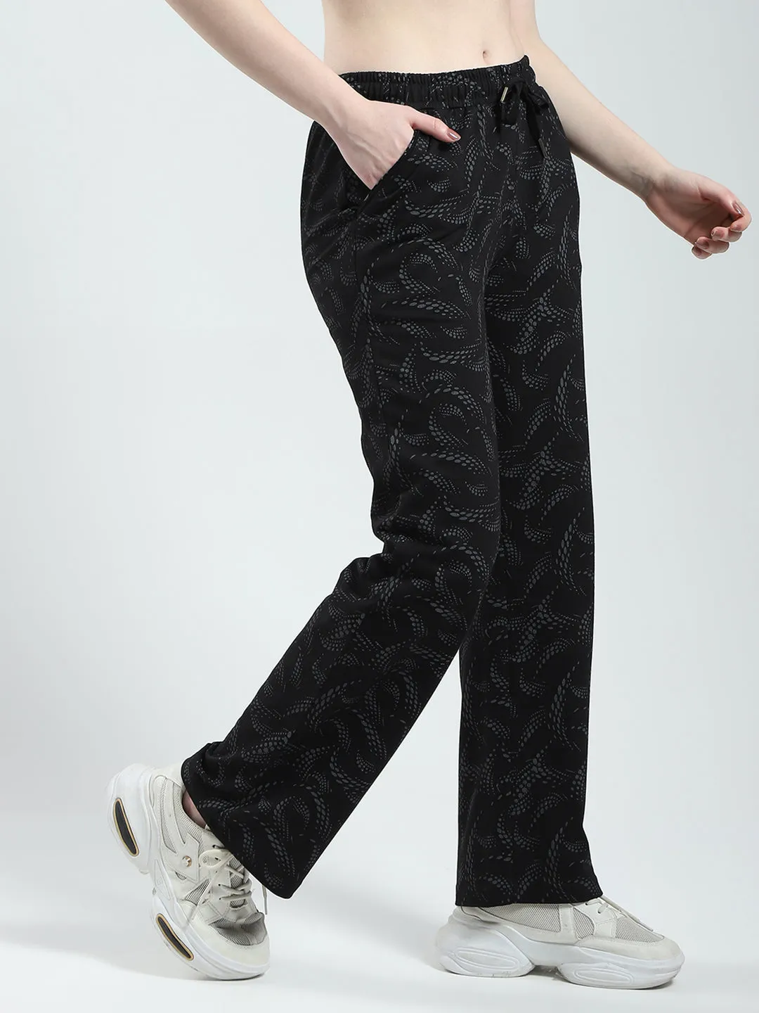 Women Black Printed Regular Fit Lower sold by Monte Carlo product image thumbnail 4