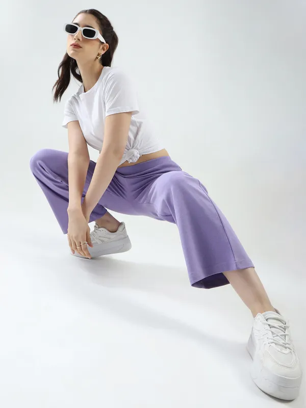 Rock.it Women Purple Solid Regular Fit Lower sold by Monte Carlo
