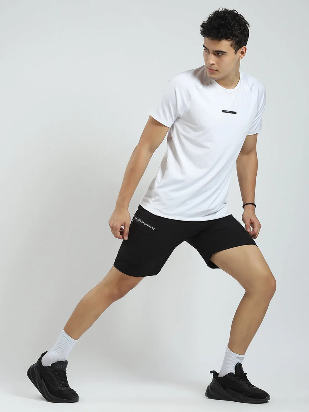 Rock.it Men Black Solid Regular Fit Short sold by Monte Carlo product image thumbnail 2