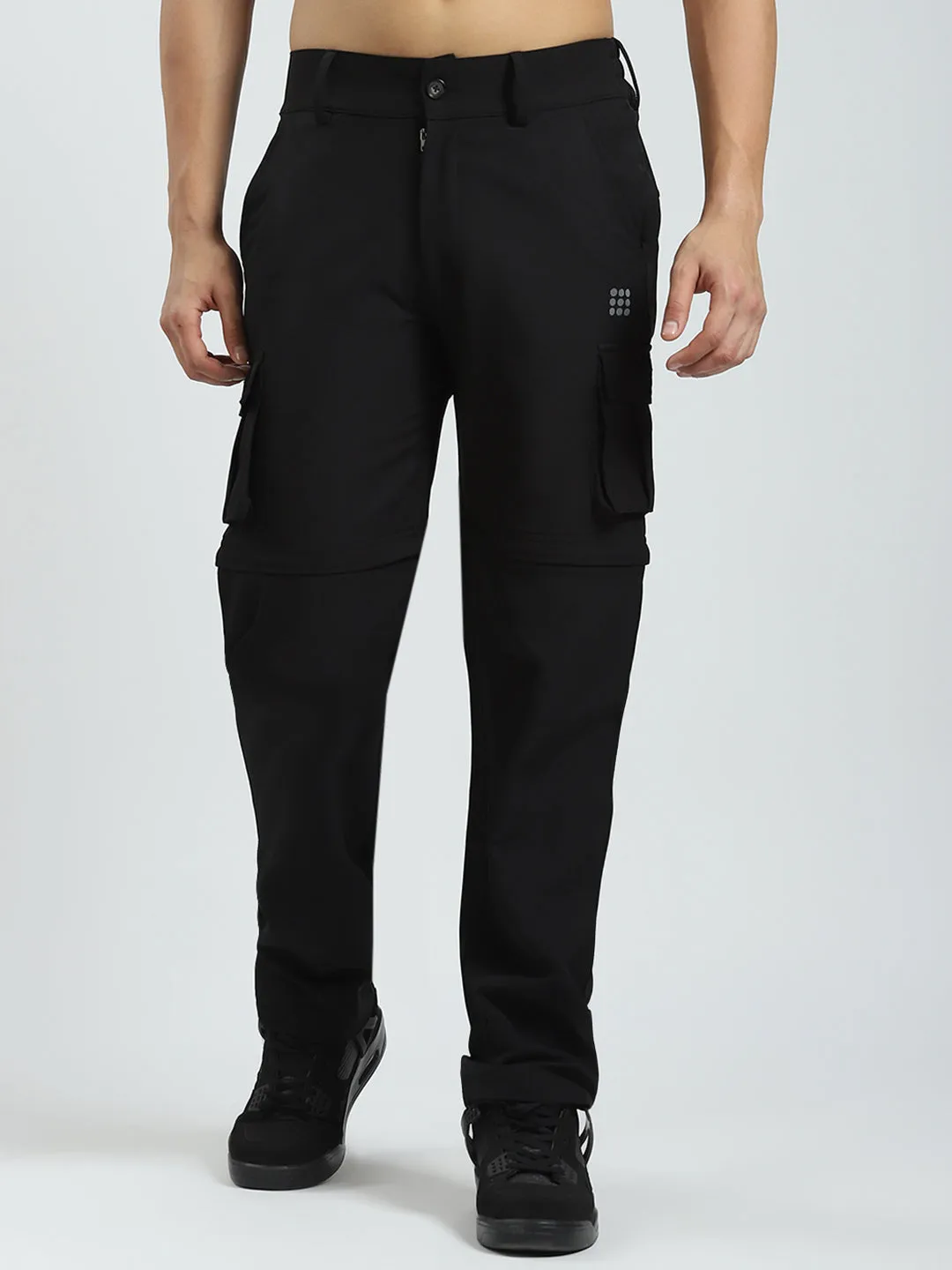 Rock.it Men Black Solid Regular Fit Cargo sold by Monte Carlo