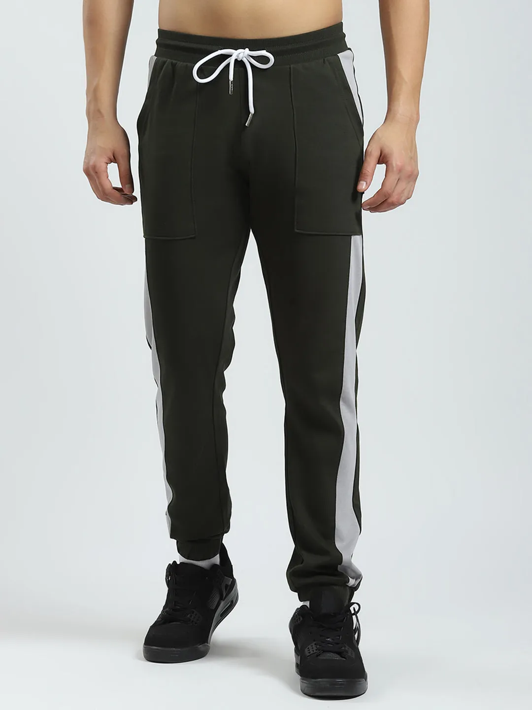 Rock.it Men Green Solid Regular Fit Jogger sold by Monte Carlo