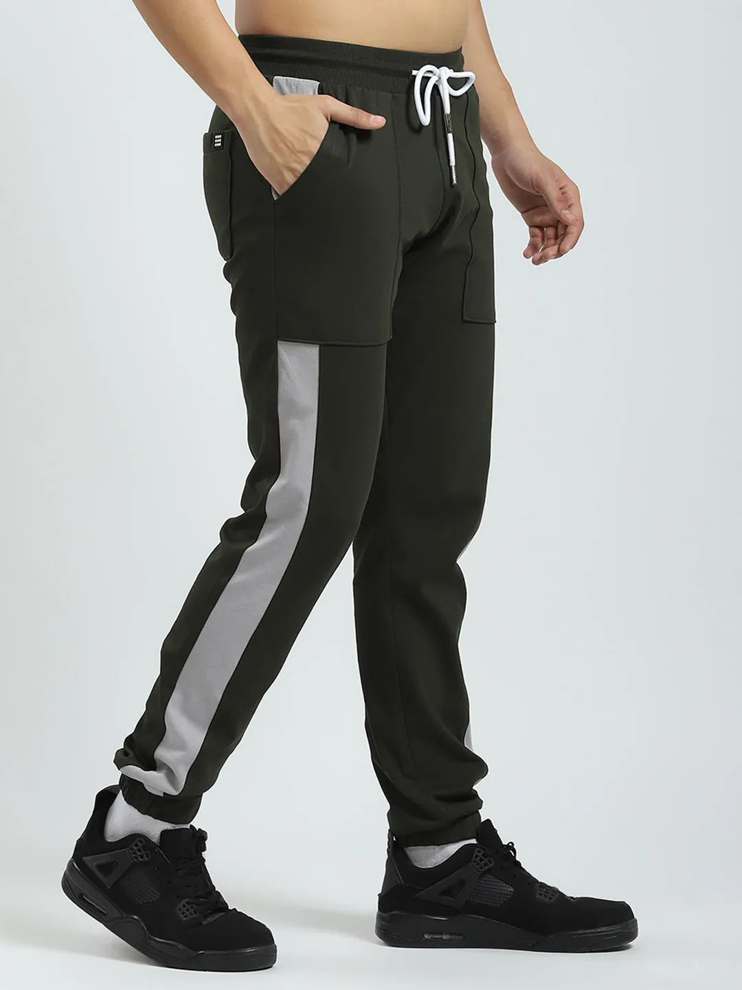 Rock.it Men Green Solid Regular Fit Jogger sold by Monte Carlo product image thumbnail 4