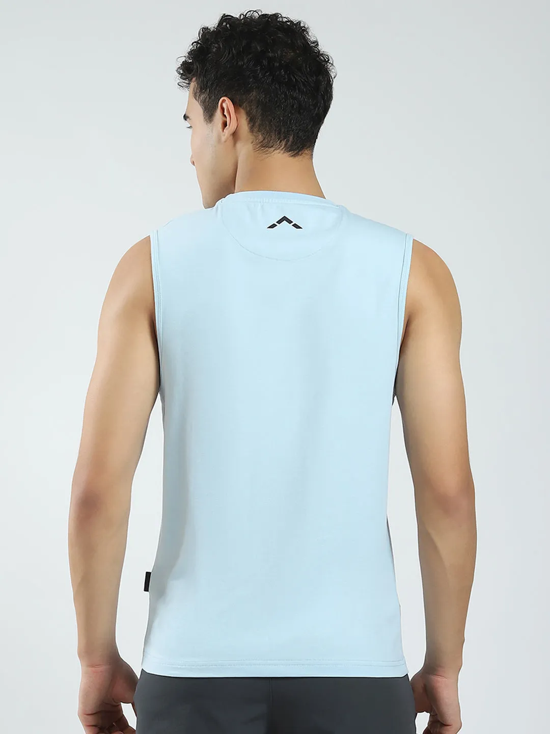 Rock.it Men Blue Solid Round Neck Sleeveless T-Shirt sold by Monte Carlo product image thumbnail 5