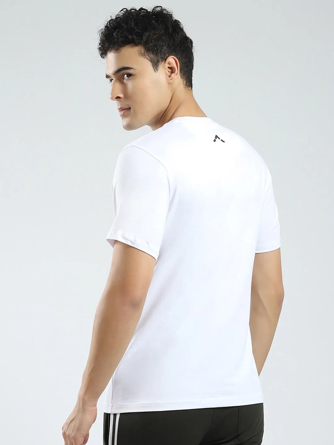 Rock.it Men White Solid Round Neck Half Sleeve T-Shirt sold by Monte Carlo product image thumbnail 5