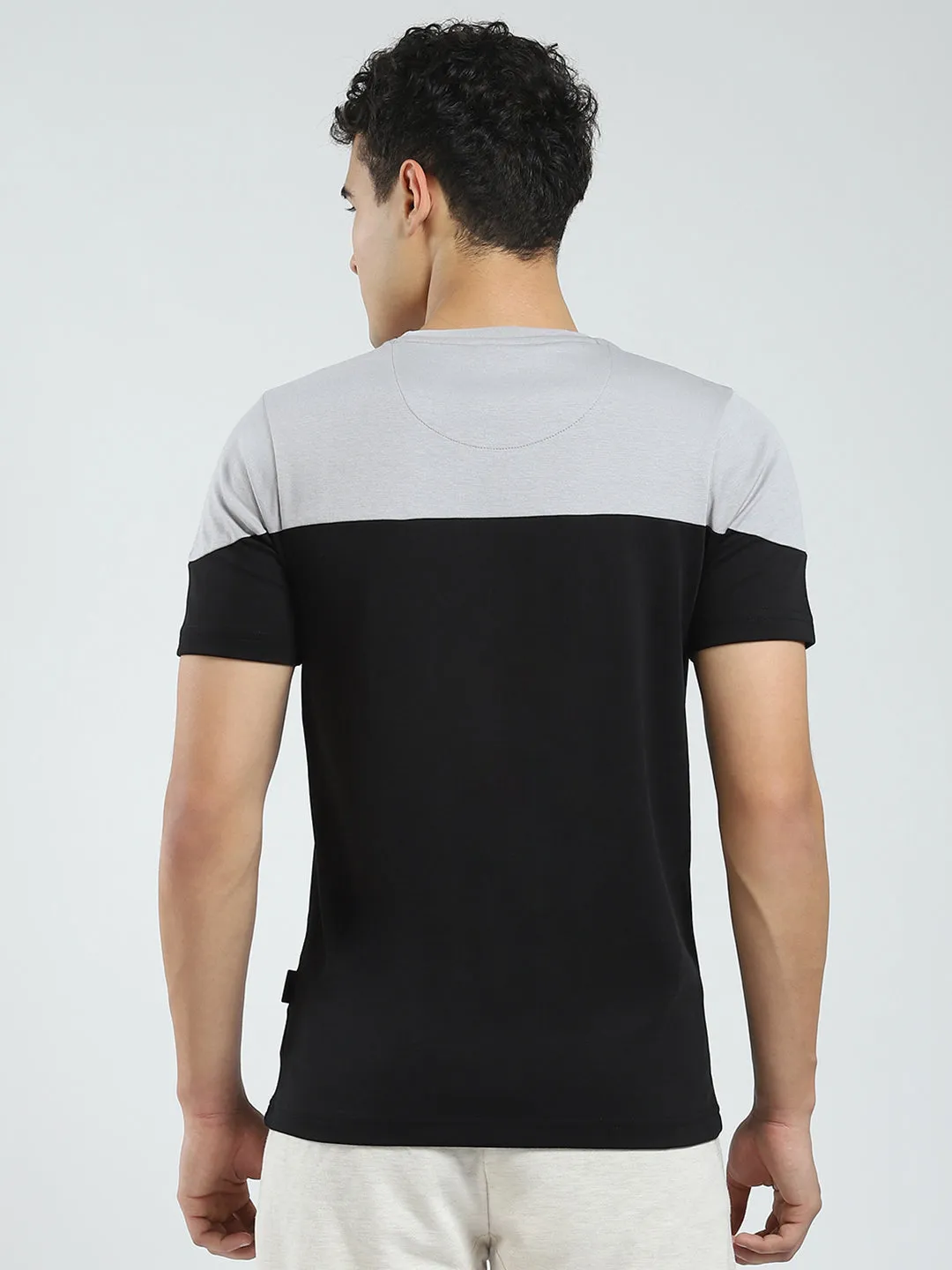 Rock.it Men Black Solid Round Neck Half Sleeve T-Shirt sold by Monte Carlo product image thumbnail 5