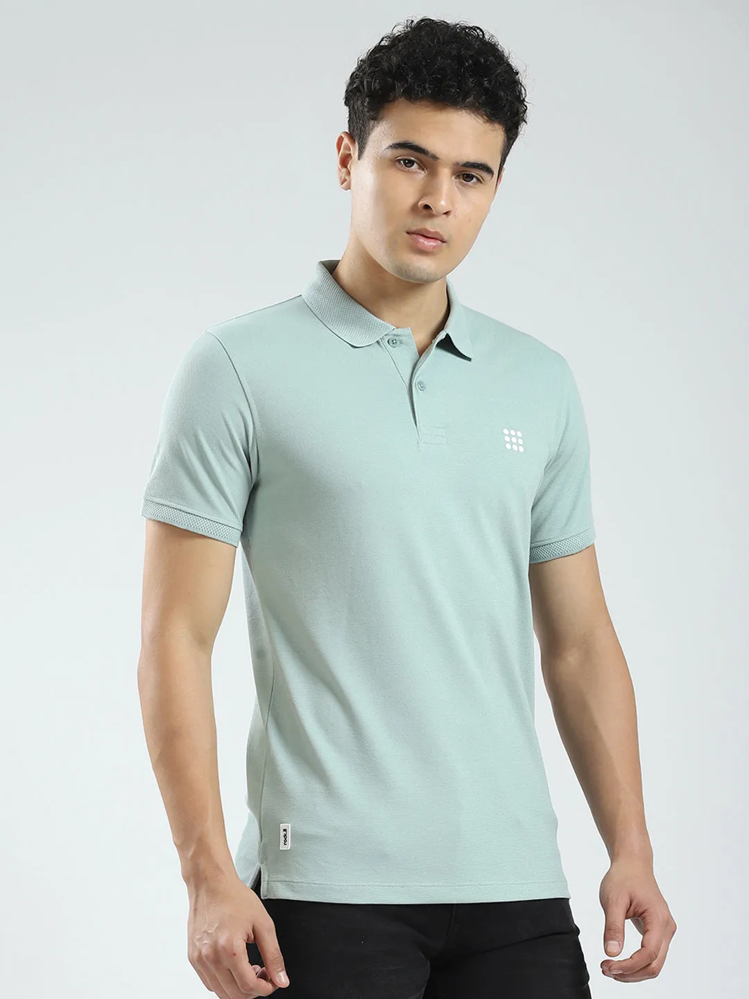 Rock.it Men Green Solid Collar Half Sleeve T-Shirt sold by Monte Carlo product image thumbnail 4