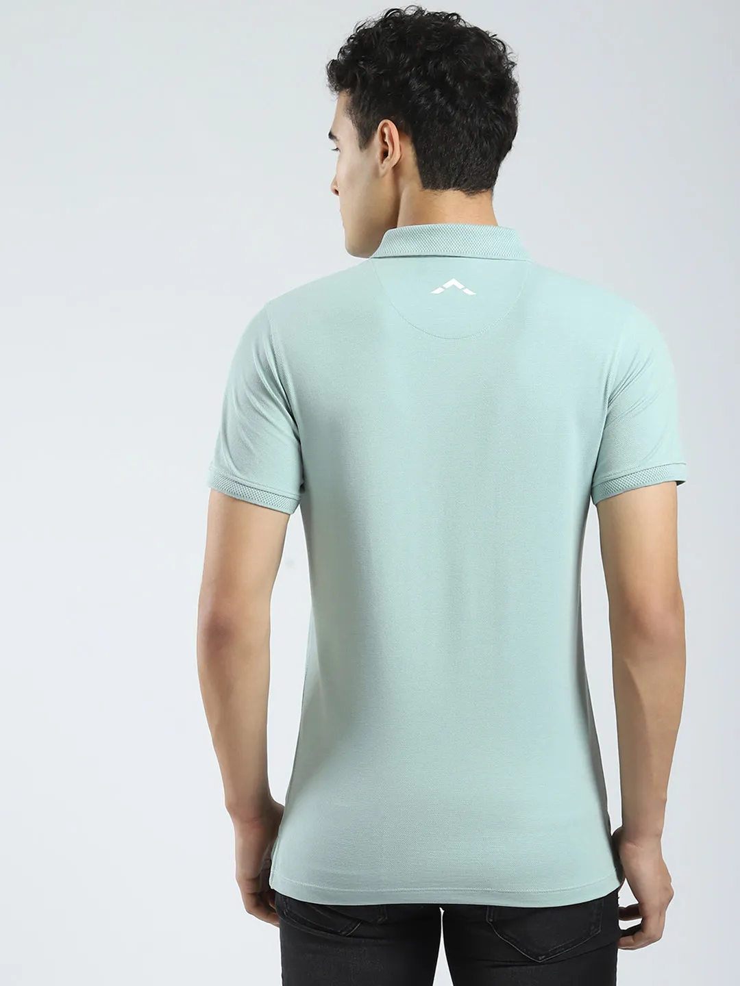 Rock.it Men Green Solid Collar Half Sleeve T-Shirt sold by Monte Carlo product image thumbnail 5