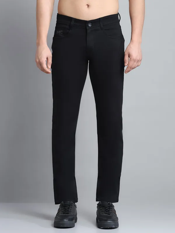 Men Black Solid Narrow Fit Denim sold by Monte Carlo