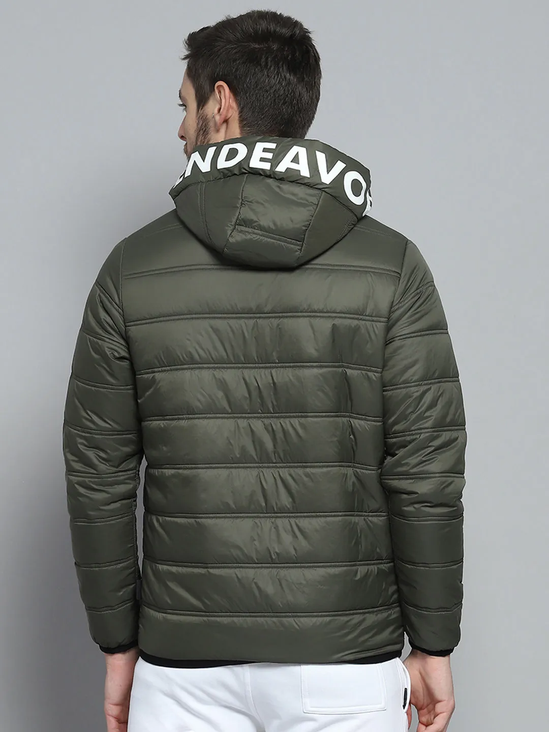 Rock.it Men Olive Printed Hooded Full Sleeve Jacket sold by Monte Carlo product image thumbnail 5