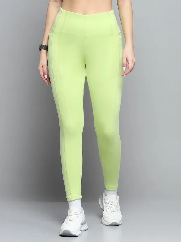 Rock.it Women Green Solid Regular Fit legging sold by Monte Carlo