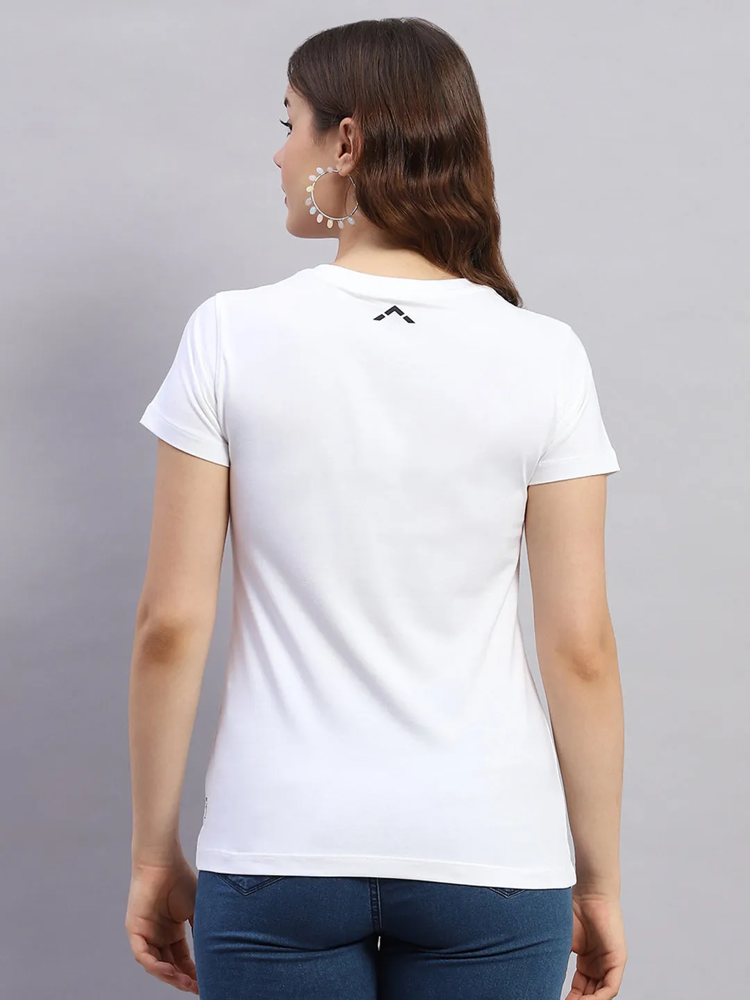 Rock.it Women White Solid V Neck Half Sleeve Top sold by Monte Carlo product image thumbnail 5